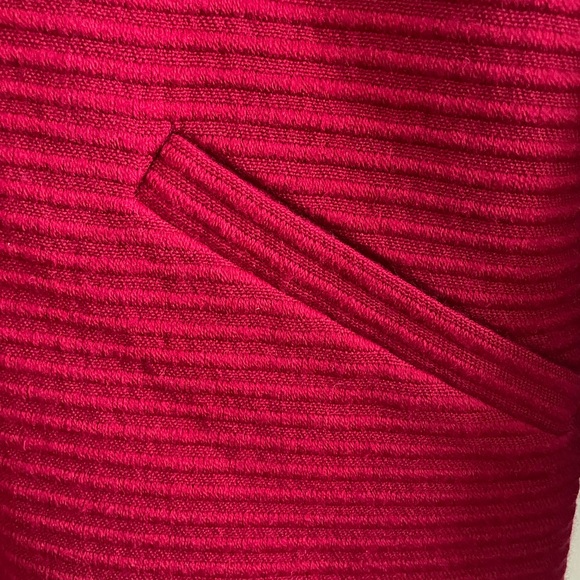 Talbots Vibrant Red Ribbed Cape - Picture 3 of 5